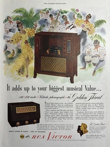 1949 RCA Victor AM FM Radio Phonograph Musical Value Golden Throat VTG Print Ad - Picture 1 of 1