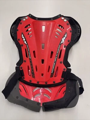 Protetor de peito Fly Racing Professional MX equipamento adulto vermelho/preto corrida - Imagem 1 de 4