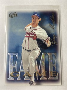1997 Ultra Fame Game Atlanta Braves Baseball Card #6 Greg Maddux Baseball card