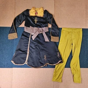 Disney Parks Anna Frozen 2 Girls Costume Dress & Pants Sz. 5/6 Black g3a - Picture 1 of 9