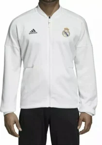$80 Adidas Real Madrid Z.N.E. Jacket Men’s Size XL Soccer Football White CW6098 - Picture 1 of 9