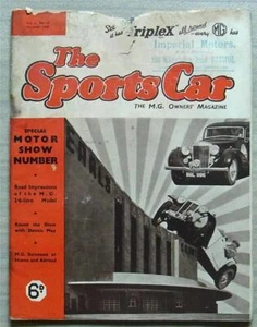 The SPORTS CAR MG Owners Magazine Nov 1938 MOTOR SHOW NUMBER - MG 2.6 LITRE - Picture 1 of 4