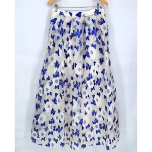 Belle Badgley Mischka blau Blumen Tüll Maxirock Gr. 10 Coquette Fairycore - Bild 1 von 12