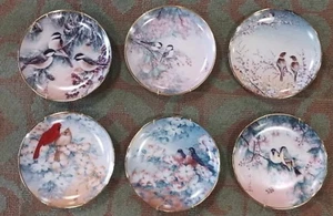 Full Set J Cheng Song Bird Plate Collection 1992 Mint Condition with Hangers - Picture 1 of 8