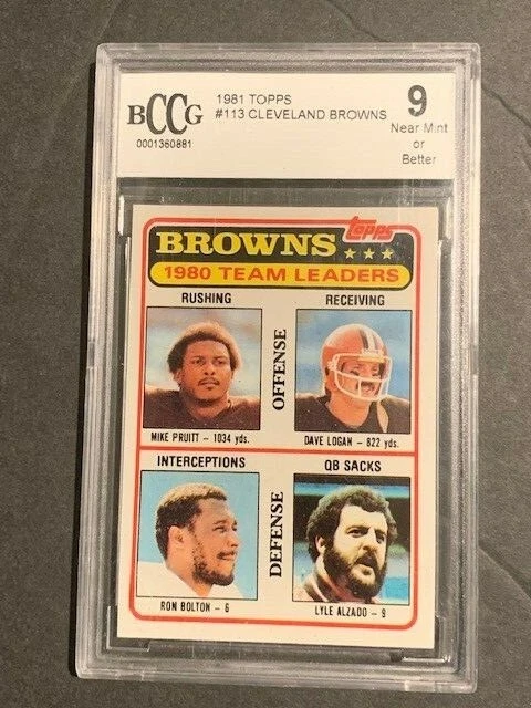 1981 TOPPS #113 CLEVELAND BROWNS - Image 1 of 2