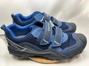 Geox Respira Boys Blue Size 40 / 6.5 Blue Buller Boy Hook & Loop Closure - Picture 1 of 16