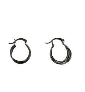 Pendientes modernos de aro múltiple en tono plateado elegantes - Imagen 1 de 1