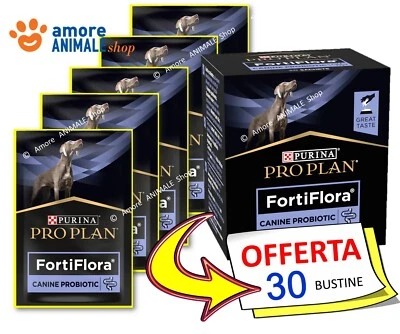 PURINA Dog PRO PLAN - Veterinary Diet FORTIFLORA → 30 Bustine - Probiotici Cane