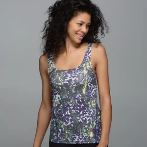 Camiseta sin mangas LULULEMON Amala en floral deportiva blanca soporte multi incorporado ~ talla 6 - Imagen 1 de 13