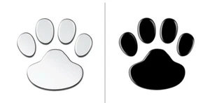 2 PIEZAS Calcomanía Adhesiva 3D Impresiones de Patas de Gato Perro Coche Plateado Cuerpo Ventana - Imagen 1 de 5