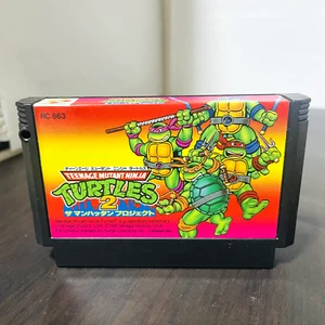 Turtles 2 Nintendo Famicom Konami 1991 Japanese Version RC863 Action Retro - Picture 1 of 24