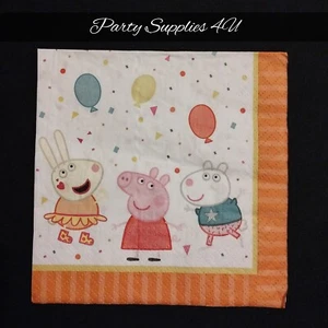 16pk Peppa Pig Paper Napkins/Food/Table/Tissue/Eco/Kids/Theme Party/Decor - Picture 1 of 5