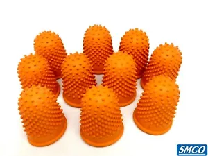 THIMBLETTE Rubber Thimble FINGER CONE Extra Large ORANGE SZ 3 Count Paper BySMCO - Picture 1 of 11