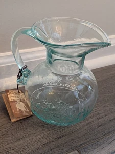 Clevenger Bros Vtg Blown Glass Pitcher 200 Yr Molly Pitcher Battle of Monmouth - Picture 1 of 17