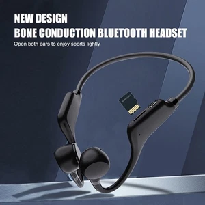 Auriculares Bluetooth 5.2 de conducción ósea inalámbricos deportes al aire libre auriculares abiertos - Imagen 1 de 8