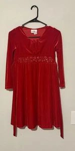 Girls Size 12 Holiday Dress With Beaded Design And Tie Back - Picture 1 of 5