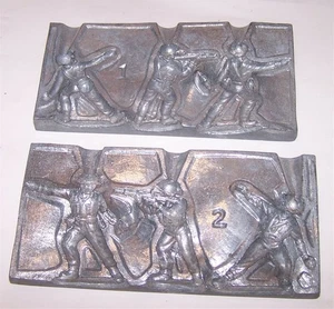 VINTAGE TOY SOLDIER LEAD MOLD # 6091  WWII U.S. ARMY COMMANDO RAIDERS - Picture 1 of 2