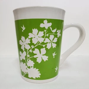 Royal Norfolk Kaffee Tee Becher weiß grün Baum Blumen Vögel 14 oz - Bild 1 von 9