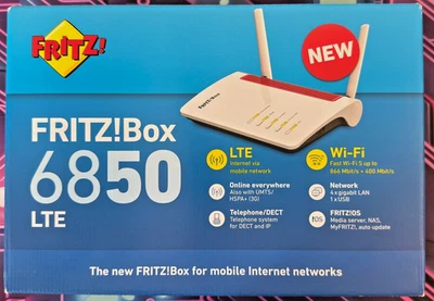 AVM FritzBox 6850  LTE + WiFi 5 *  OVP * kein Branding - Bild 1 von 4