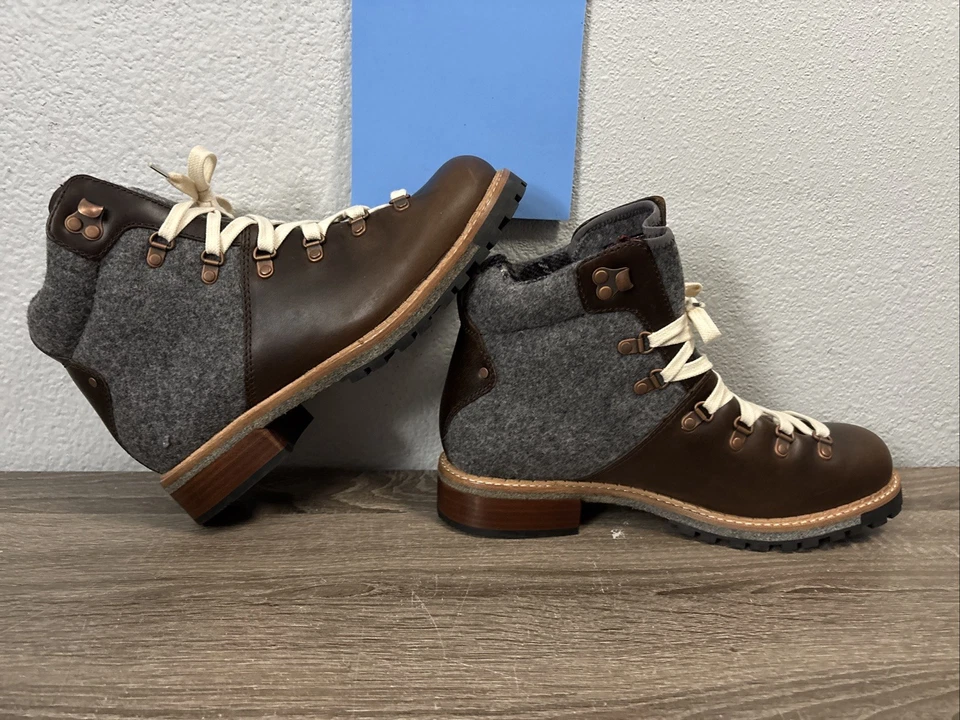 Woolrich Rockies Lana Cuero Invierno Botas de Senderista Marrón Mujer Talla 10 Foto 1 de 4