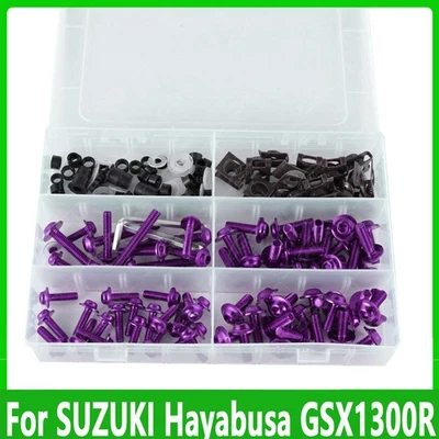 177 Pcs Motorcycle Fairing Bolt Bodywork Screws Kit Nut For SUZUKI GSX1300R - Image 1 of 4