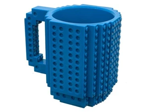 Lego Build-On Brick Blue Coffee Mug 12 oz. BPA Plastic Free - Picture 1 of 6