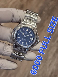 Reloj Hombre Tag Heuer Professional 6000 WH1115-K1 Azul Muy Buen Estado Banda Original - Imagen 1 de 16