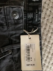 TED BAKER Men’s Jeans BNWT Size 38R GREY - Picture 1 of 10