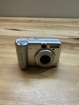 Canon PowerShot A75 3.2MP Digital Camera Silver-for Parts or Repair - Image 1 of 4