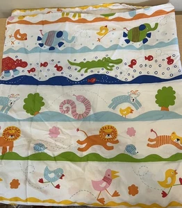 IKEA BARNSLIG DANS KINDER Baby KRIPPE BETTDECKE 40" x 45" Tier Dschungel 100% Baumwolle - Bild 1 von 3