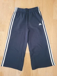 Adidas Adicolor Girl's Fleece Wide Leg Sweatpants Black Size M (10-12 Years ) - Picture 1 of 6