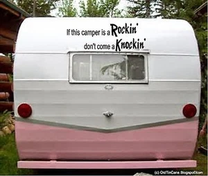 Se questo camper è un Rockin' non venire a bussare - vinile camper esterno - Foto 1 di 4