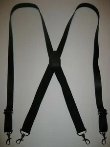 Suspendedores de cuero estilo X para hombre, broches en bucles de cinturón, muchos colores, hechos en EE. UU. - Imagen 1 de 2