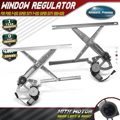 2x Regulador de ventana para Ford F-250 F-350 F-450 F-550 Super Duty 99-12 lateral trasero Foto 1 de 4