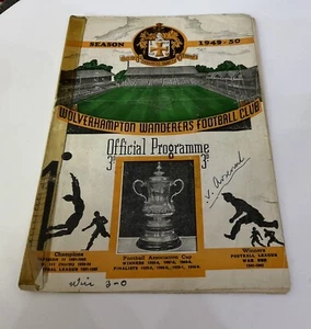 Vintage Wolves Wolverhampton Wanderers Official Football Programme 1949 - 50 - Picture 1 of 7