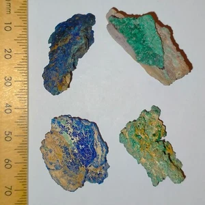 Malachite Azurite rough natural copper mineral specimens bundle lot 150ct - Bild 1 von 5