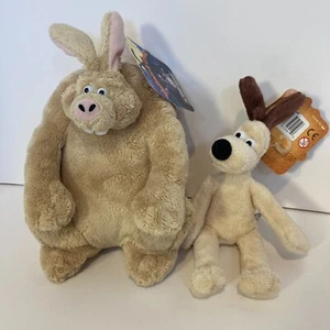 Wallace & Gromit The Curse of the Were-Rabbit Pair Beanbag Plush McFarlane NWT - Bild 1 von 14