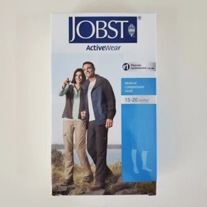 JOBST Activewear 15-20 mmHg Knee High Compression Socks Cool White Size Small - Picture 1 of 3