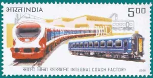 Sello India 2005 Integral Coach Factory Railway Transport Perambur 1v MNH - Imagen 1 de 2
