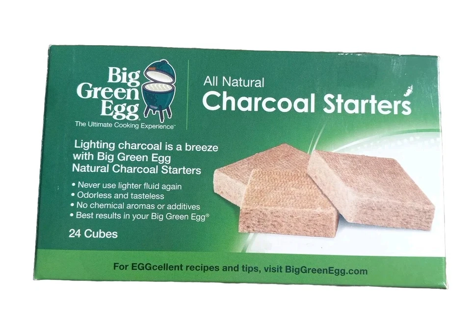 Big Green Egg All Natural Charcoal Fire Starters 24 Cubes FS24 BGE Dealer
