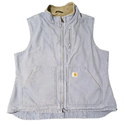 Chaleco Carhartt Sherpa Forrado Cuello Simulado WV001 CUB Azul Country Para Mujer Talla XL Foto 1 de 4