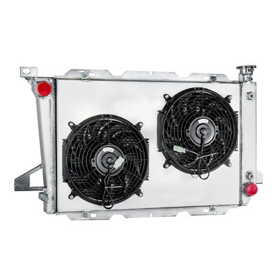 3 Row Aluminum Radiator Shroud Fan For 1985-1996 1995 Ford F250 F150 F350 Bronco Foto 1 de 4