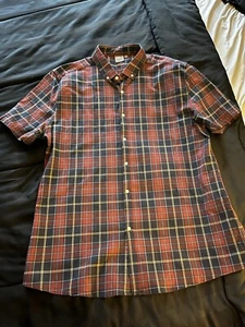 Herren ASOS kariertes Hemd mit Knopfleiste Größe 3XL Kurzarm - Bild 1 von 2