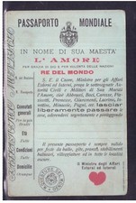 Cartolina Passaporto Mondiale L'Amore RE del Mondo K2870