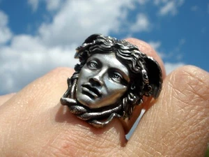 Handmade Medusa Ring, Greek Medusa Goddess by Phidias, Mythology, - Picture 1 of 5