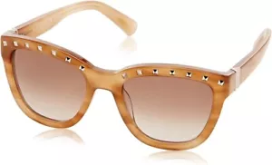 Nuevas gafas de sol Valentino con estuche blando - V677S 772 - Rayas miel / bronce (52 mm) - Imagen 1 de 6