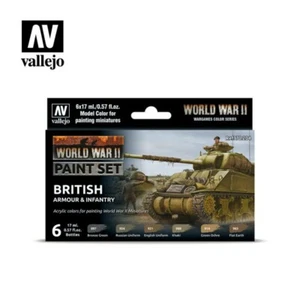 Flames of War WWII British Armour & Infantry Paint Set - Picture 1 of 2