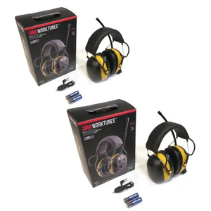 (2-Pack) Peltor Worktunes Radio Headphones w/ Batteries for Hearing Protection - Picture 1 of 9