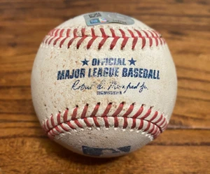 Joey Meneses Nationals Game Used SINGLE Baseball 5/8/2023 + OUT Giants Hit #113 - Picture 1 of 5