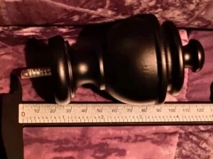 Levolor Black Curtain Rod Finials Remates Fit 1-3/8” Rods 5 Sets Of 2 = 10 NIP - Picture 1 of 7